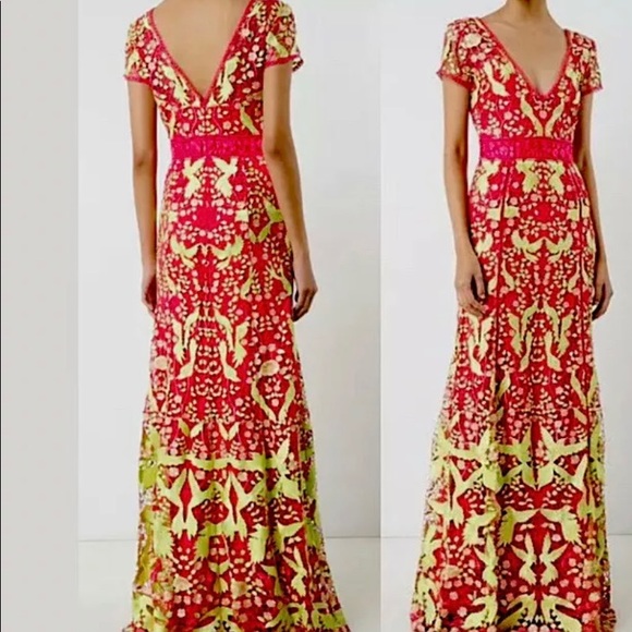 Marchesa Notte Lace Guipure Ball Gown Sz 12 NWT - Picture 2 of 12